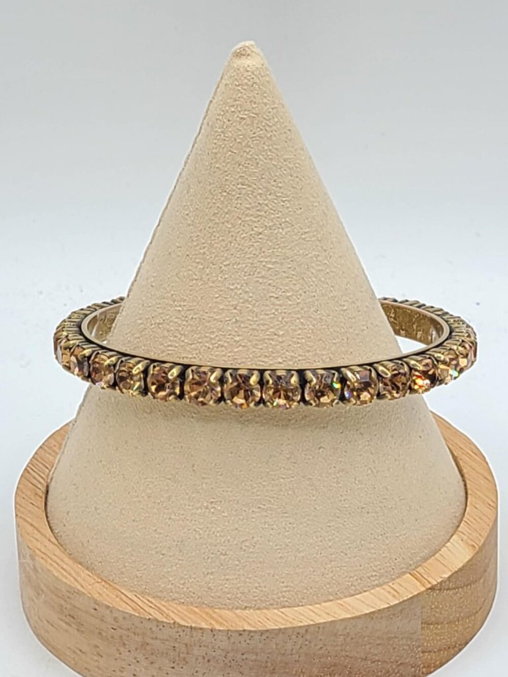 J Crew Gold Tone Gold Crystal Cuff Bracelet
